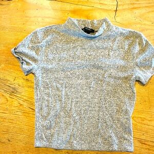 Grey Forever 21 mock turtle neck shirt.